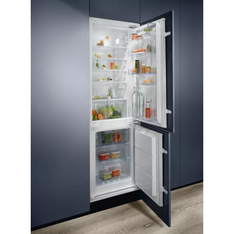 Įmontuojamas šaldytuvas Electrolux LNT6NE18S — 257 L, lietiminis valdymas, apačioje esantis šaldiklis, No Frost, baltas