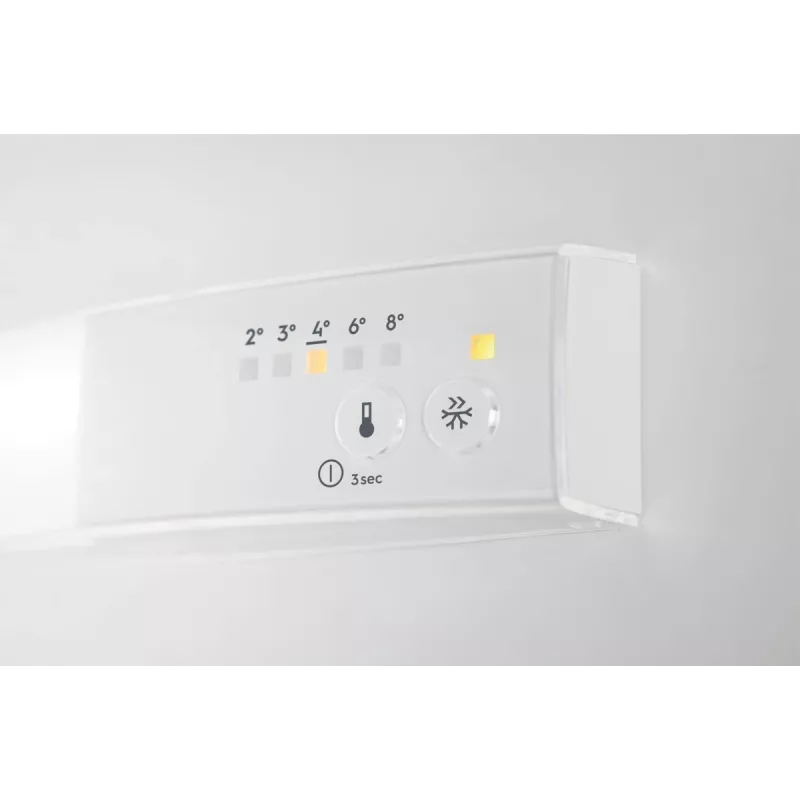 Įmontuojamas kombinuotas šaldytuvas Electrolux LFB3AE12S, 188 l bendros talpos (174 l šaldytuvo / 14 l šaldiklio), apverčiamos durys, LED, 35 dB
