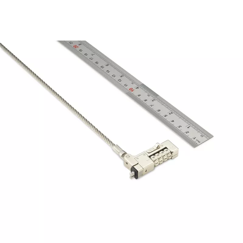 Kensington plonas NanoSaver 2.0 EQ Combination Laptop Lock, 1,8 m, Kensington, Kombinacinė spyna, Nerūdijantis plienas, Cinko plienas, Sidabrinė