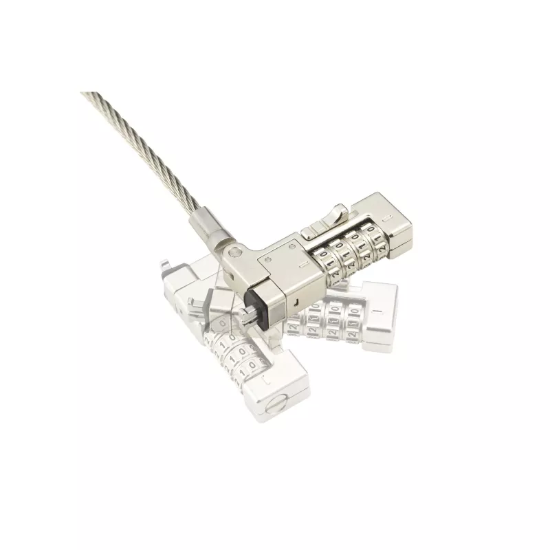 Kensington plonas NanoSaver 2.0 EQ Combination Laptop Lock, 1,8 m, Kensington, Kombinacinė spyna, Nerūdijantis plienas, Cinko plienas, Sidabrinė