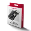 SSD dėklas AXAGON ADM2-AM USB-A 10 Gbps vienam M.2 NVMe/SATA diskui, USB 3.2 Gen 2, 10 cm laidas, juodas