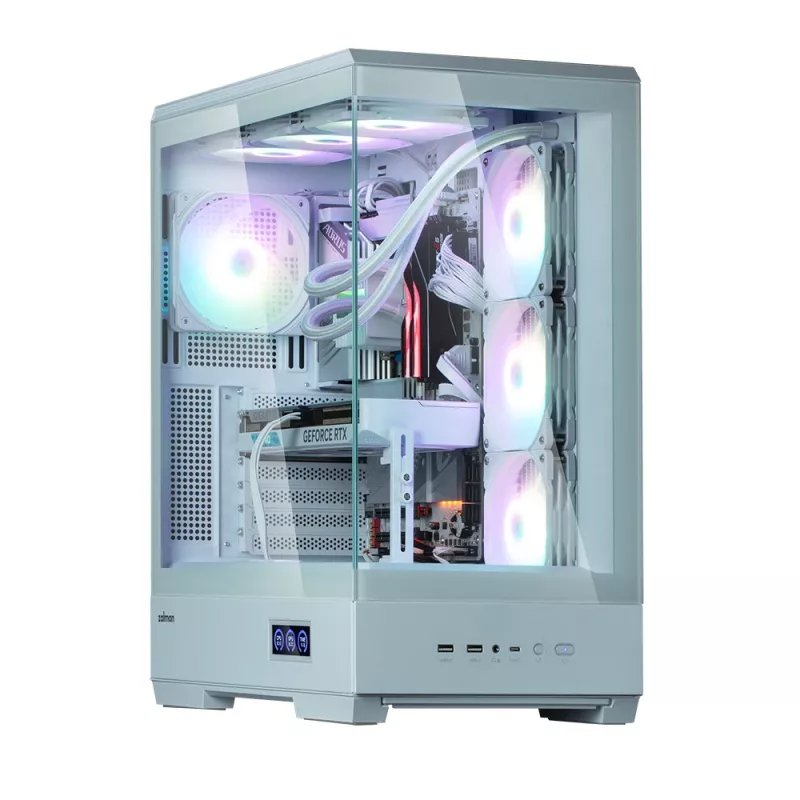 Kompiuterio korpusas Zalman P50 DS White Midi Tower