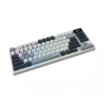 Mechaninė be numerių klaviatūra, žaidimams MSI FORGE GK600 TKL Wireless USB + Bluetooth QWERTY UK English RGB mėlyna/balta