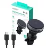 Aukey belaidis įkrovimo laikiklis HD-MC13A „MagSafe“ suderinamas ventiliacijos angų automobilio laikiklis, skirtas „iPhone“, 15 W belaidis įkrovimas