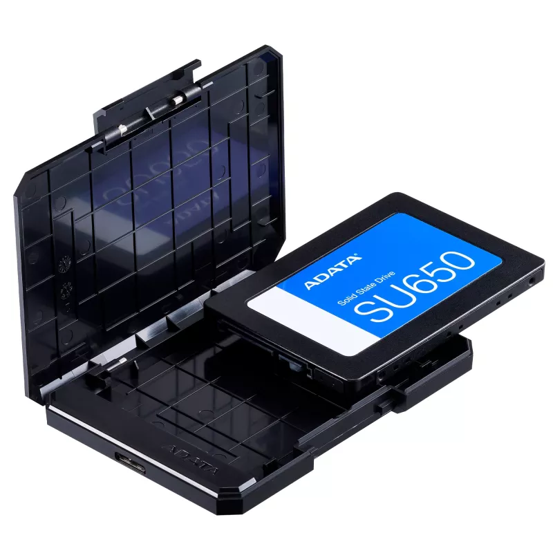 ADATA EC600-BCBK saugojimo įrenginio korpusas HDD/SSD korpusas Juodas 2,5 colio