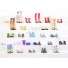 Demonstracinė pakuotė Mga Accessories Rainbow High bateliai, 27 vnt. — įvairūs lėlių batų aksesuarai