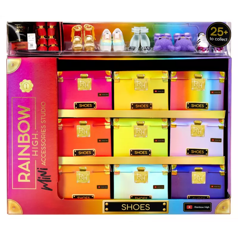 Rainbow High Aksesuarų studija 1 serija, S asortimentas PDQ lėlių bateliai