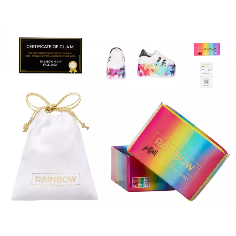 Rainbow High Aksesuarų studija 1 serija, S asortimentas PDQ lėlių bateliai