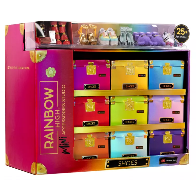 Rainbow High Aksesuarų studija 1 serija, S asortimentas PDQ lėlių bateliai