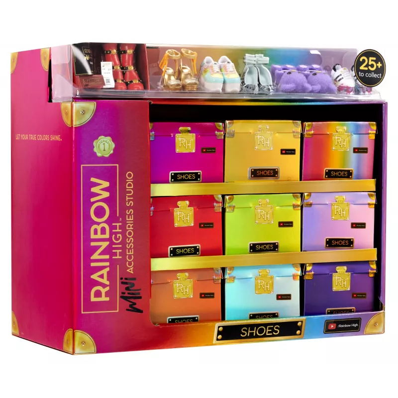 Rainbow High Aksesuarų studija 1 serija, S asortimentas PDQ lėlių bateliai