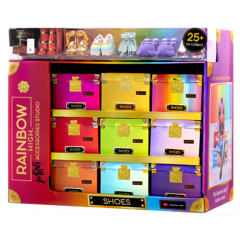 Rainbow High Aksesuarų studija 1 serija, S asortimentas PDQ lėlių bateliai
