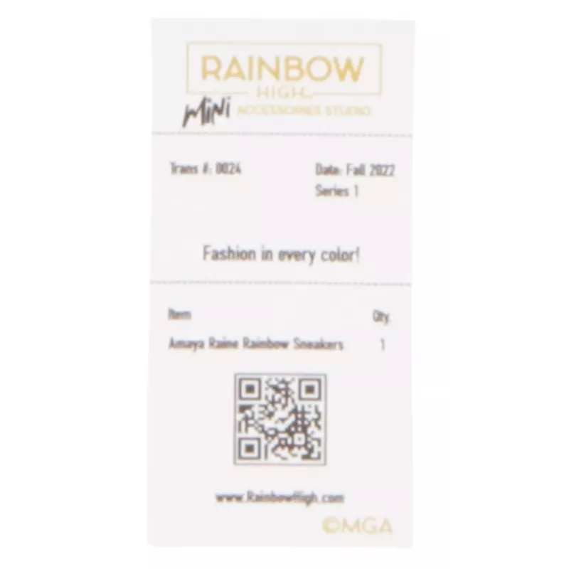 Rainbow High Aksesuarų studija 1 serija, S asortimentas PDQ lėlių bateliai