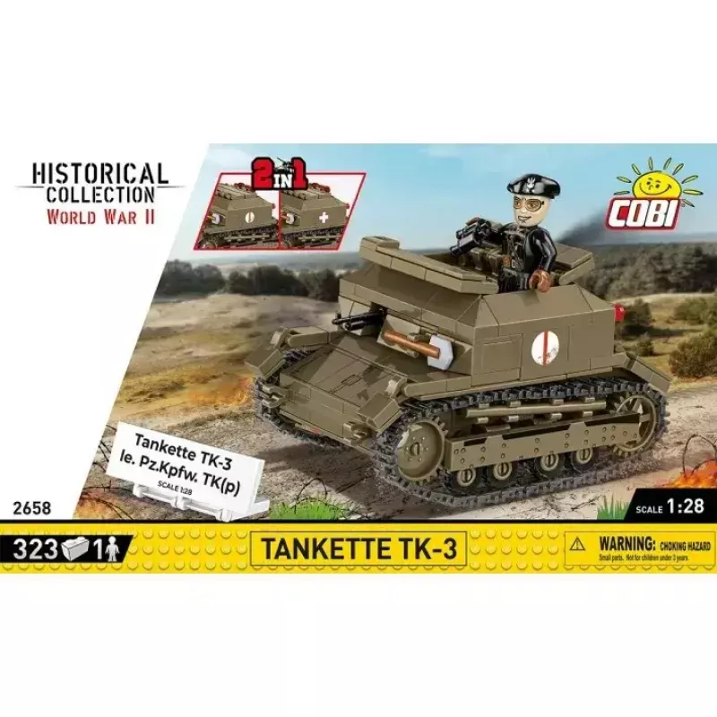 Cobi Blocks Tankette TK-3 konstruktoriaus rinkinys — 323 detalės