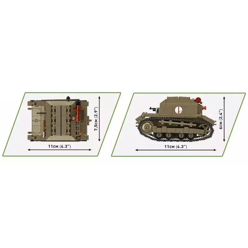 Cobi Blocks Tankette TK-3 konstruktoriaus rinkinys — 323 detalės