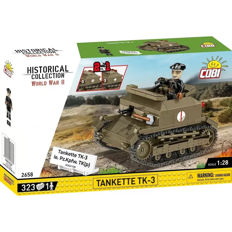 Cobi Blocks Tankette TK-3 konstruktoriaus rinkinys — 323 detalės