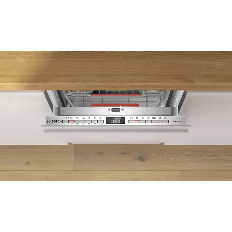 Įmontuojama indaplovė Bosch Serie 4 SPV4HMX49E — Slimline 45 cm, 10 komplektų, 44 dB, 6 programos