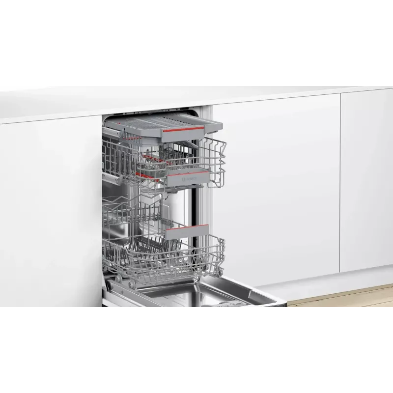 Įmontuojama indaplovė Bosch Serie 4 SPV4HMX49E — Slimline 45 cm, 10 komplektų, 44 dB, 6 programos