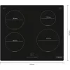 Bosch Serie 4 PUE611BB5E kaitlentė, juoda, įmontuojama, 60 cm, zonų indukcinė kaitlentė, 4 zonos