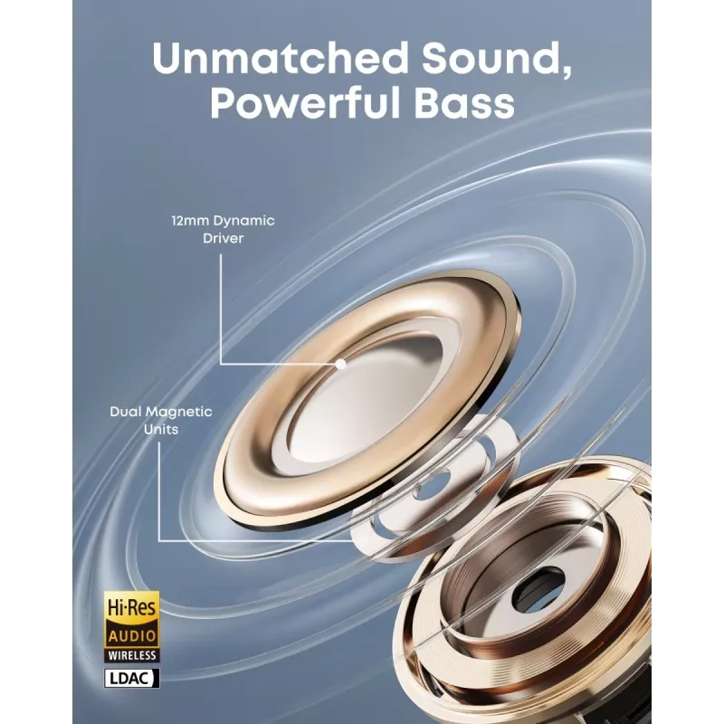ANKER ausinės - Soundcore Aeroclip - Juoda