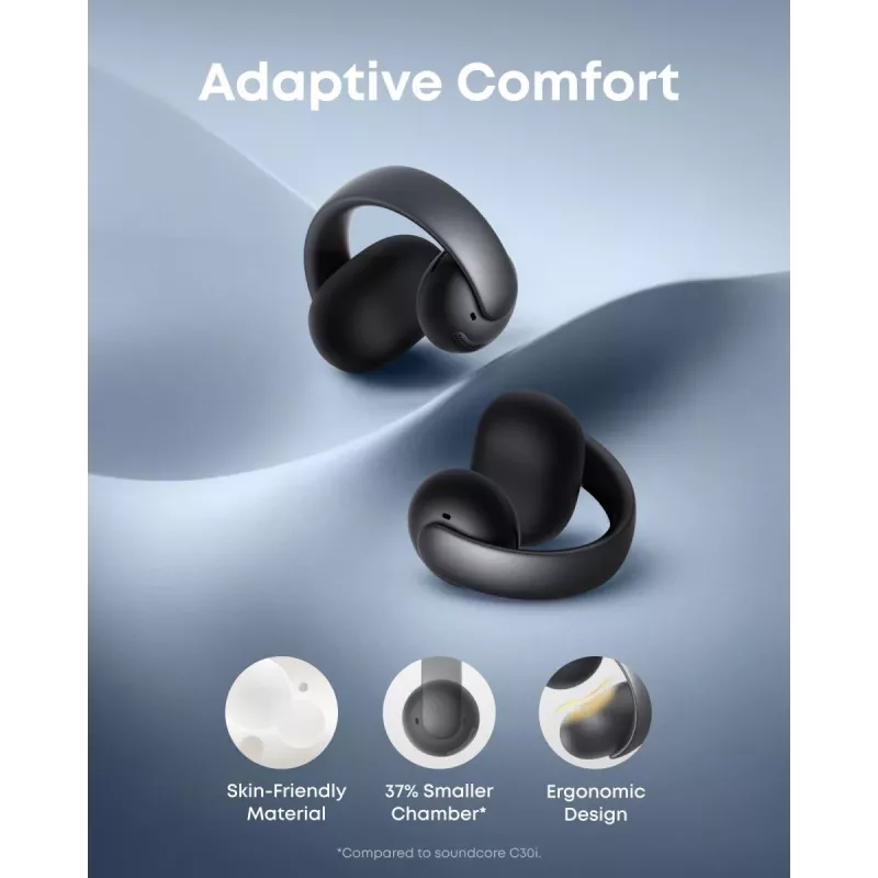 ANKER ausinės - Soundcore Aeroclip - Juoda