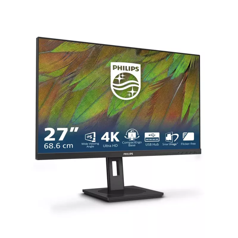 Philips 3000 serijos 27B1N3800/00 kompiuterio monitorius 68,6 cm (27 colių) 3840 x 2160 pikselių 4K Ultra HD LCD juodas