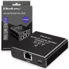 Ethernet skirstytuvas QOLTEC 52294 1x3 RJ45 su USB-C maitinimo įvestimi