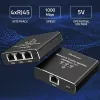 Ethernet skirstytuvas QOLTEC 52294 1x3 RJ45 su USB-C maitinimo įvestimi