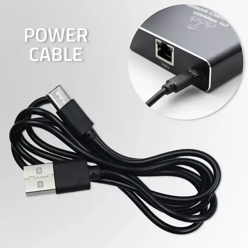 Ethernet skirstytuvas QOLTEC 52294 1x3 RJ45 su USB-C maitinimo įvestimi