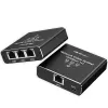 Ethernet skirstytuvas QOLTEC 52294 1x3 RJ45 su USB-C maitinimo įvestimi