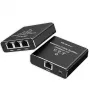 Ethernet skirstytuvas QOLTEC 52294 1x3 RJ45 su USB-C maitinimo įvestimi