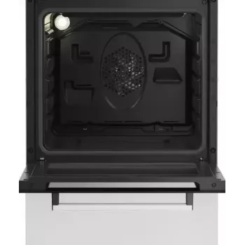 Laisvai pastatoma dujinė-elektrinė viryklė BEKO FSE52323DWD, 4 degiklių kaitlentė, 60 cm, 55 l orkaitė, energijos klasė A