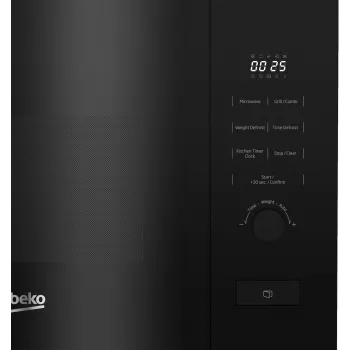 Įmontuojama mikrobangų krosnelė BEKO BMGB20212B, grilis, 800 W, 20 L, sukamoji rankenėlė ir mygtukai, 24,5 cm sukamoji lėkštė, juoda