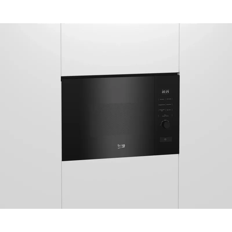 Įmontuojama mikrobangų krosnelė BEKO BMGB20212B, grilis, 800 W, 20 L, sukamoji rankenėlė ir mygtukai, 24,5 cm sukamoji lėkštė, juoda