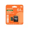 MicroSDXC kortelė ADATA Speed Plus 64GB UHS 3 klasė Modelis UD64GUI3V30A2SP-RA1
