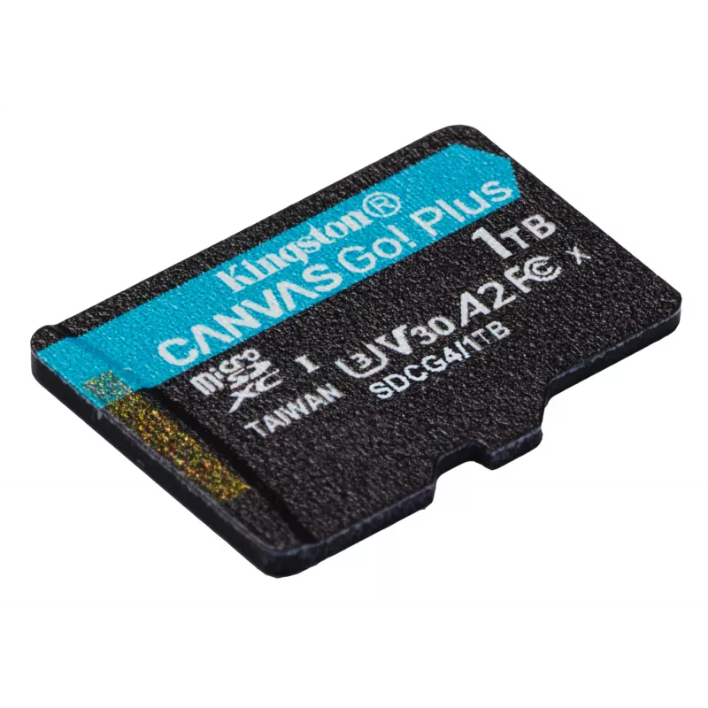 Kingston Technology 1TB microSDXC Canvas Go Plus Gen4 200R A2 U3 vienas pakuotė be adapterio