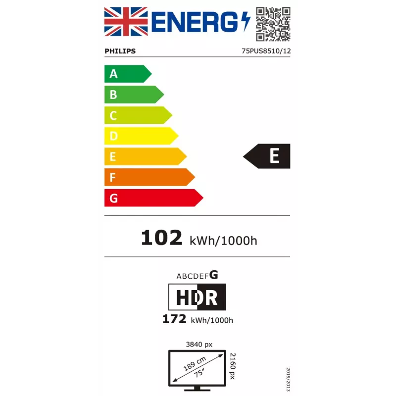 Philips 75PUS8510 190.5 cm (75 inch) 4K Ultra HD Smart TV Wi-Fi Juoda