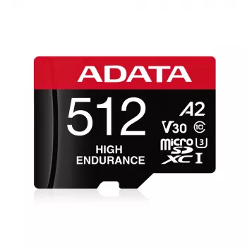 MicroSDXC atminties kortelė ADATA 512 GB UHS‑I U3 V30 Class 10 A2, 100/85 MB/s, atspari vandeniui