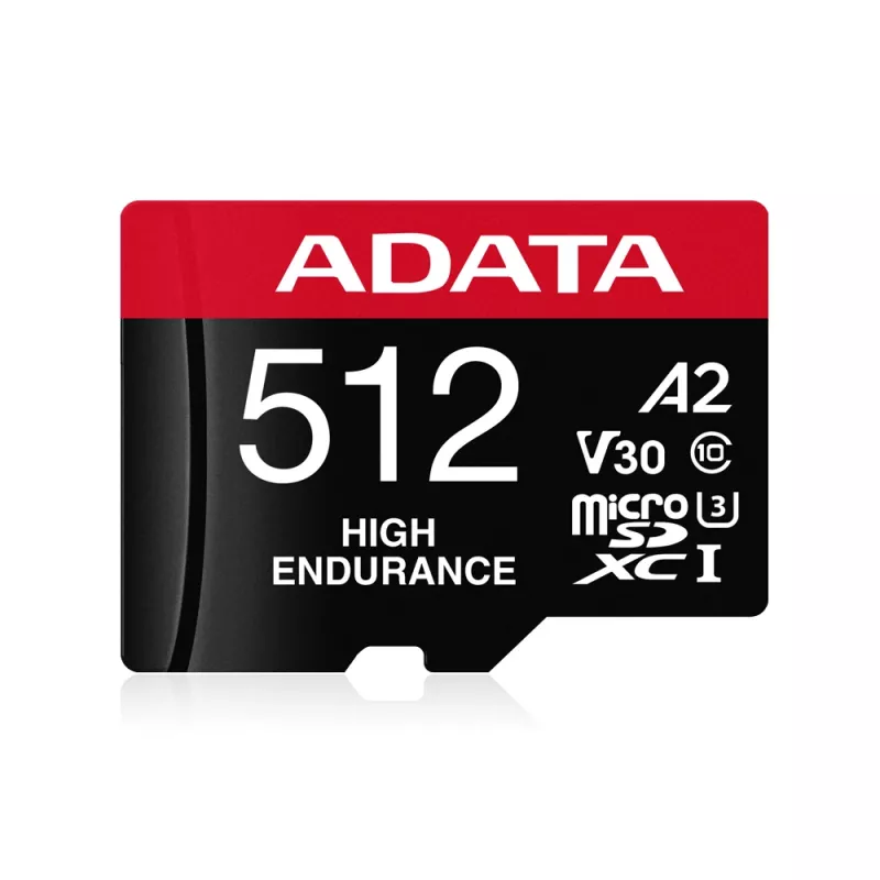 MicroSDXC atminties kortelė ADATA 512 GB UHS‑I U3 V30 Class 10 A2, 100/85 MB/s, atspari vandeniui