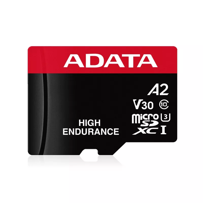 MicroSDXC atminties kortelė ADATA 64GB UHS‑I U3 V30 Class 10 — 100/80 MB/s (juoda/raudona)
