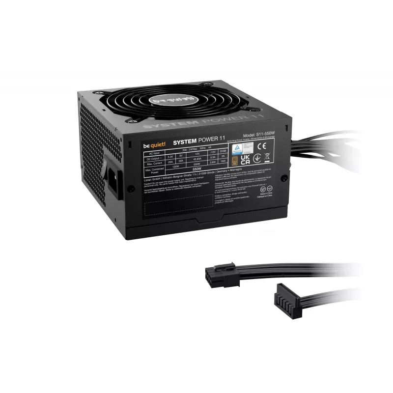 be quiet! System Power 11 550W maitinimo blokas 20+4 kontaktų ATX ATX juodas
