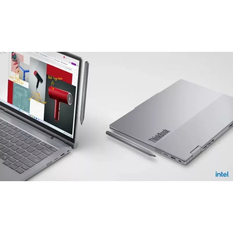 Nešiojamas kompiuteris Lenovo ThinkBook 14 G5 2in1 14.0 col. Ultra 5 225U 16GB 512GB INT W11Pro Touch Luna Grey