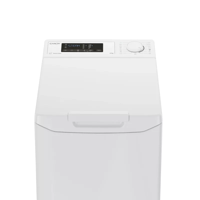 Candy TCAS265D3-S skalbimo mašina, įkraunama iš viršaus, 6 kg, 1200 aps./min., balta