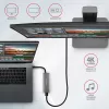 Axagon HMC-5G21 USB 10Gbps šakotuvas, 2x USB-A, 2x USB-C, HDMI 4k/30Hz, PD 60W, USB-C laidas