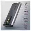 Axagon EEM2-SD2 USB-C 10Gbps - M.2 NVMe & SATA SSD Dėžutė Su Ekranu