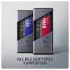 Axagon EEM2-SD2 USB-C 10Gbps - M.2 NVMe & SATA SSD Dėžutė Su Ekranu