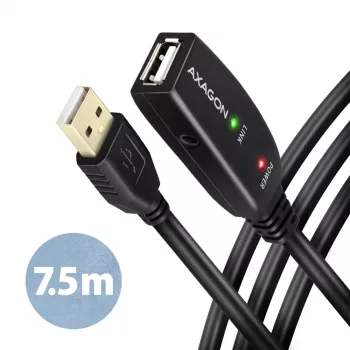 Axagon ADR-207 USB kartotuvo kabelis 7,5 m USB 2.0 juodas