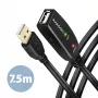 Axagon ADR-207 USB kartotuvo kabelis 7,5 m USB 2.0 juodas