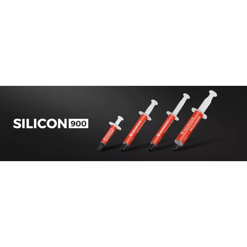GENESIS Silicon 900, terminė pasta, Pilka, 250 °C, -50 °C, 12.8 W/m·K, 2.8 g/cm³