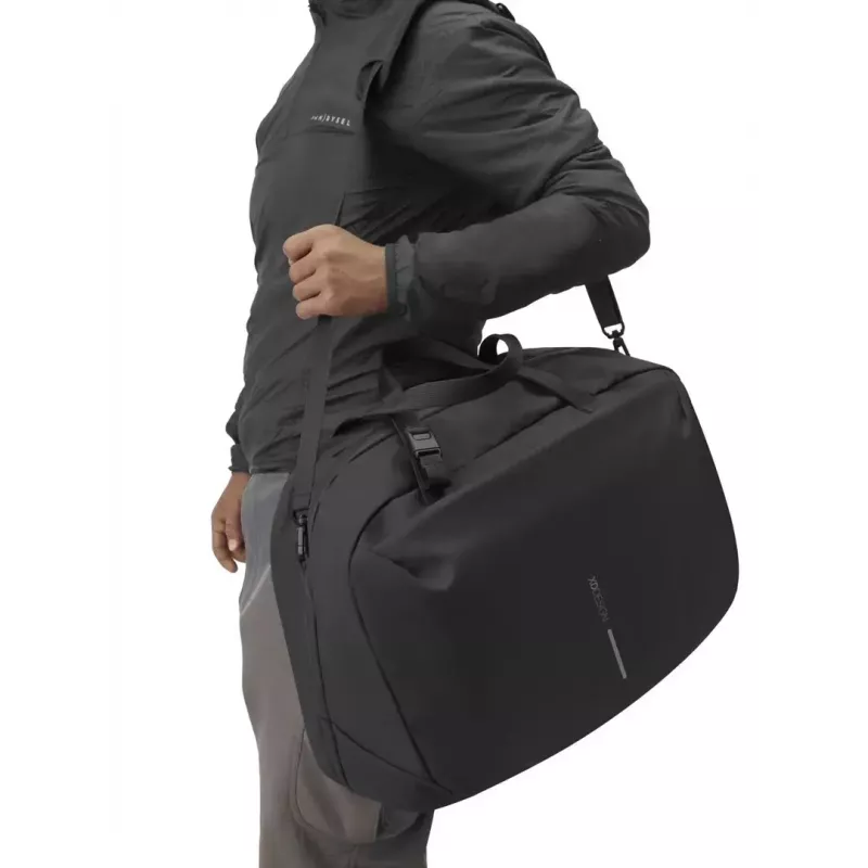 Duffle bag XDDESIGN P706.2901, vandeniui atsparus, 50×33×26 cm, 900 g, tinka iki 16 colių nešiojamam kompiuteriui, petnešėlė, atšvaitai