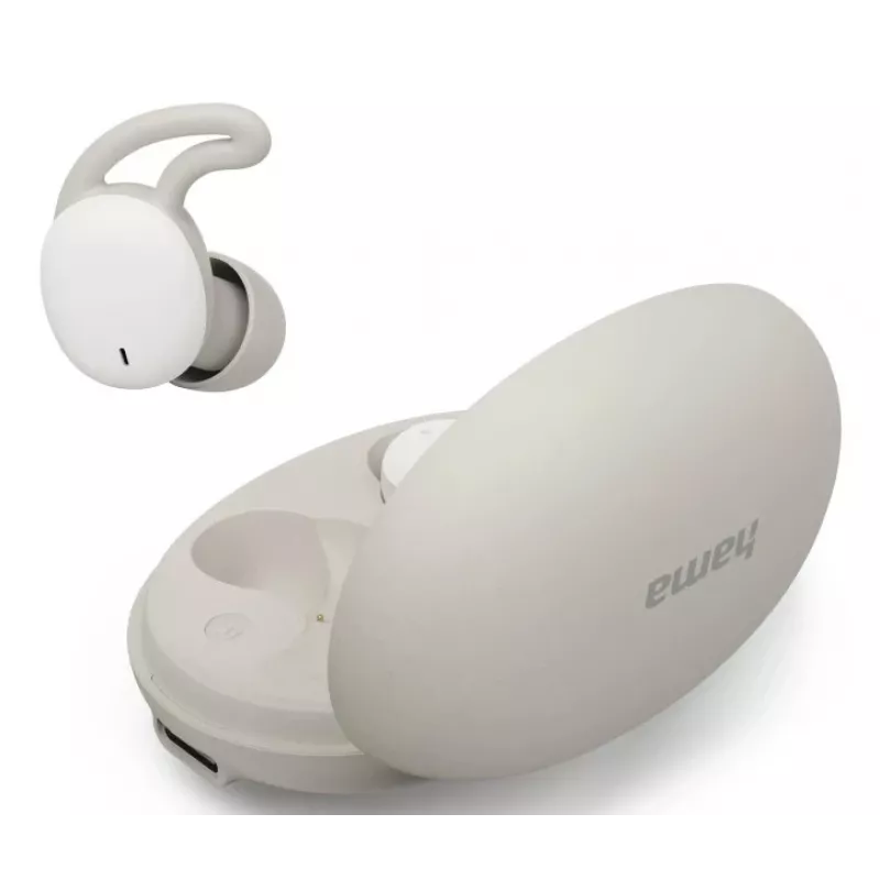 Hama Spirit Calm Ausinės True Wireless Stereo (TWS) Į ausis įdedamos Skambučiams / muzikai Bluetooth Smėlio, Baltos